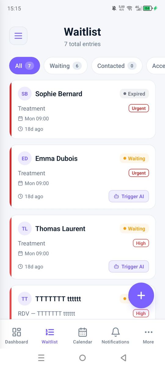 Appointment Assistant — waitlist