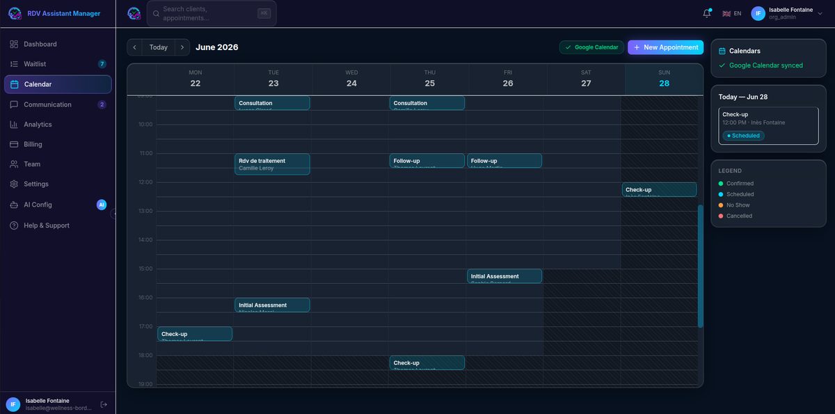 Appointment Assistant — calendar